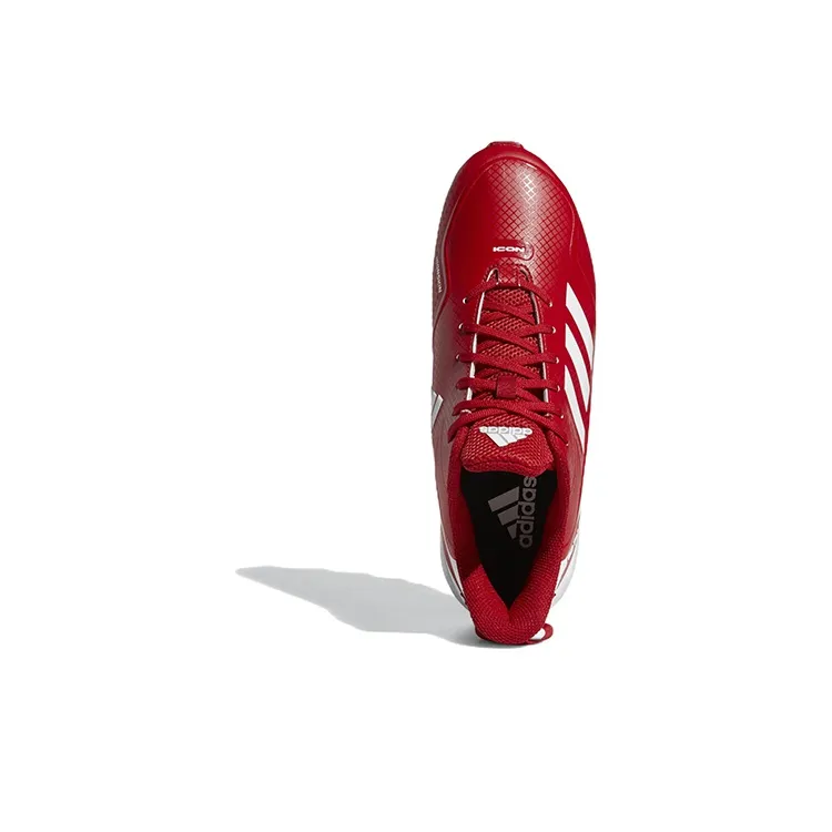 Adidas Icon 7 Mid Cleats Anti-Slip Wear-Resistant Low-Top Training Shoes Men's Red-4