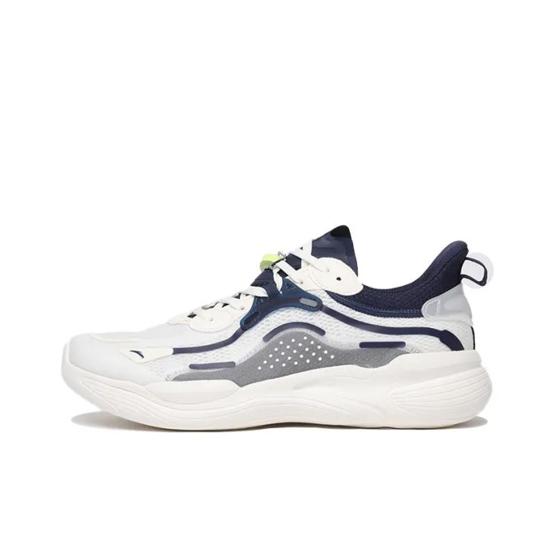 ANTA Training Shoes Men Low Top Ivory White/Opaque Simple Blue-0