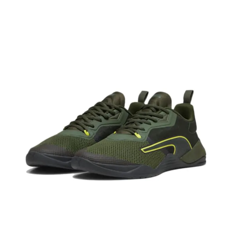 PUMA Fuse 2.0 Cushioning Anti Slip And Wear Resistant Low Top Training Shoes Men's Black Green-2
