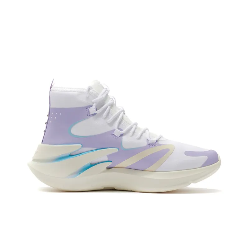 LiNing Shocked Anti Slip Wear Resistant High Top Training Shoes Women's Purple-1