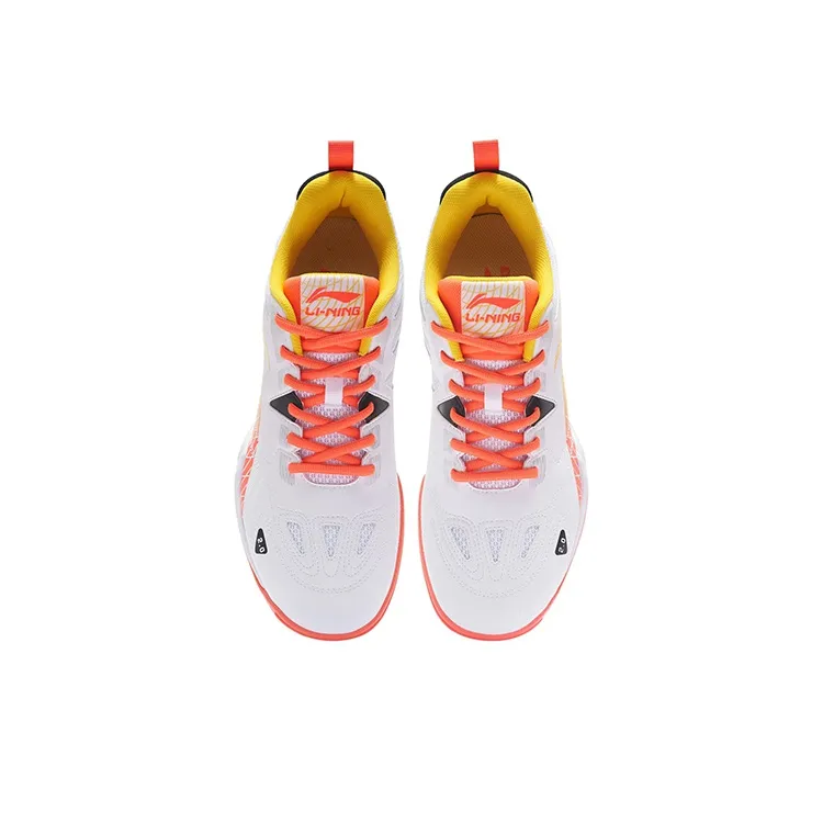 LiNing Cushioning Anti-Slip And Wear-Resistant Low-Top Training Shoes Unisex White Red Yellow-3