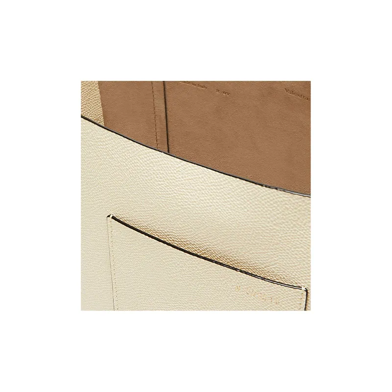 Valextra Calfskin Bucket Bag, Shoulder Bag, Crossbody Bag, Handbag Mini Women's Beige-2