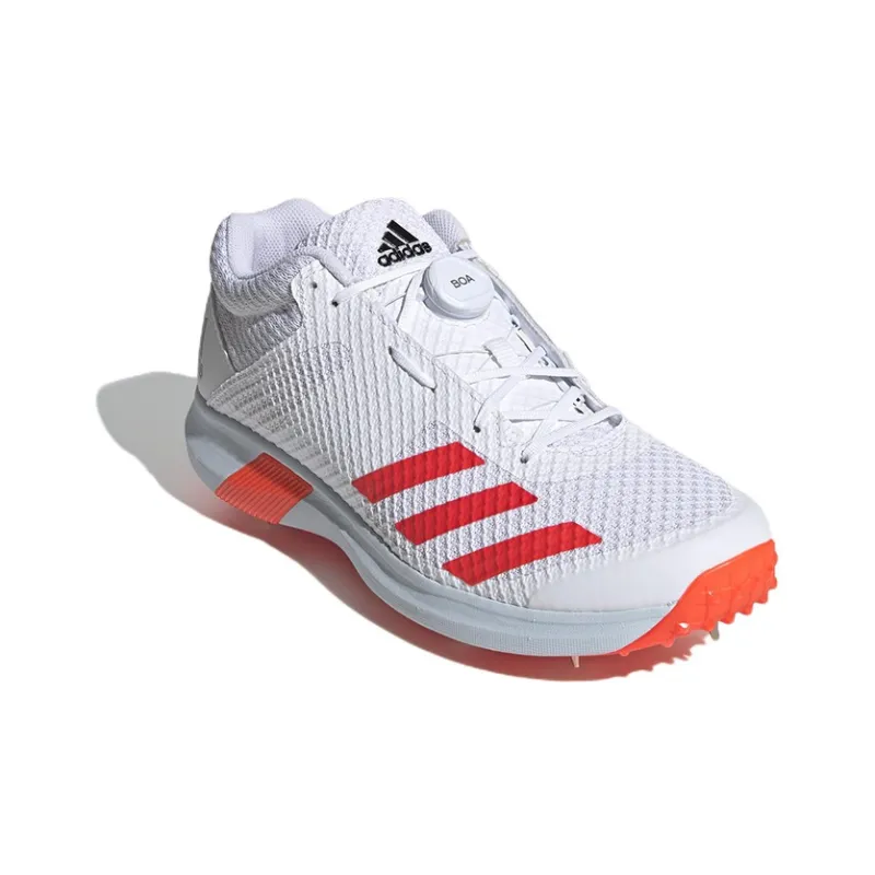 Adidas Adipower Vector Mid 20 Wear-Resistant Low-Top Training Shoes Men's White Red-2