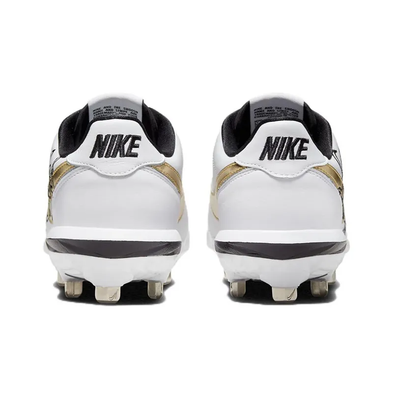 Nike Cortez Lunar Cortez Baseball Cushioning Anti-Slip And Wear-Resistant Low-Top Training Shoes Men's White Gold-4