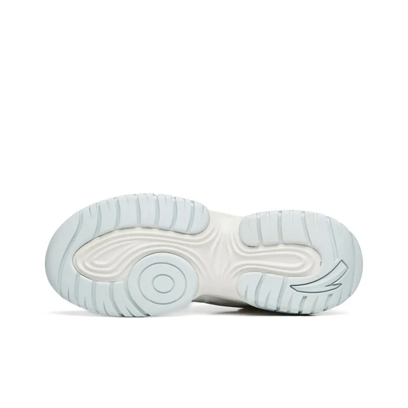 ANTA Training Shoes Women's Low Top Ivory White/Misty Purple/White Gray Green-5
