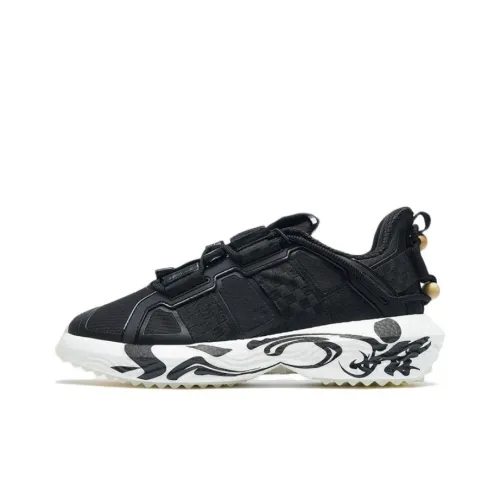 XTEP Shaolin Collection Anti Slip And Wear Resistant Breathable Low Top Training Shoes Men's Black