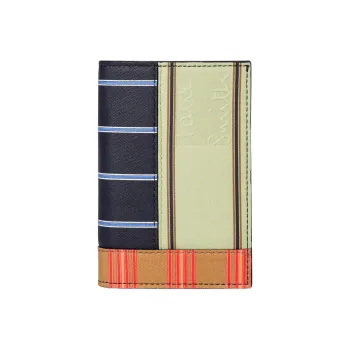 Paul Smith Lambskin Combined With Cow Leather Wallet Men's Multicolor