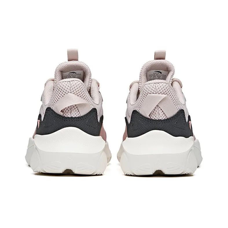 ANTA Variety Training Collection Training Shoes Women's Low Top Lotus Gray/Carbon Gray/Rubber Pink-3