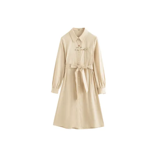 Inman Long-Sleeved Dresses Women's Pear Blossom Beige