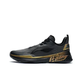 LiNing Cushioning Anti Slip And Wear Resistant Low Top Training Shoes Black Gold