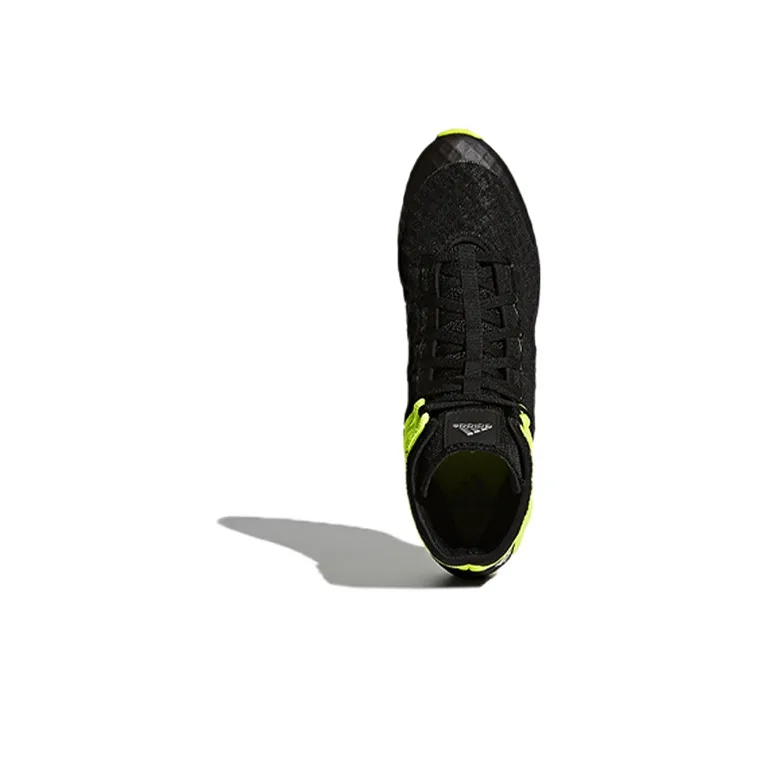 Adidas Speede Wear Resistant High Top Training Shoes Unisex Black Yellow-4