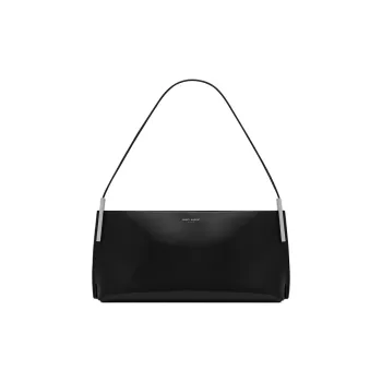 SAINT LAURENT Suzanne Shiny Cow Leather Shoulder Bag Handbag Shoulder Bag Women's Black
