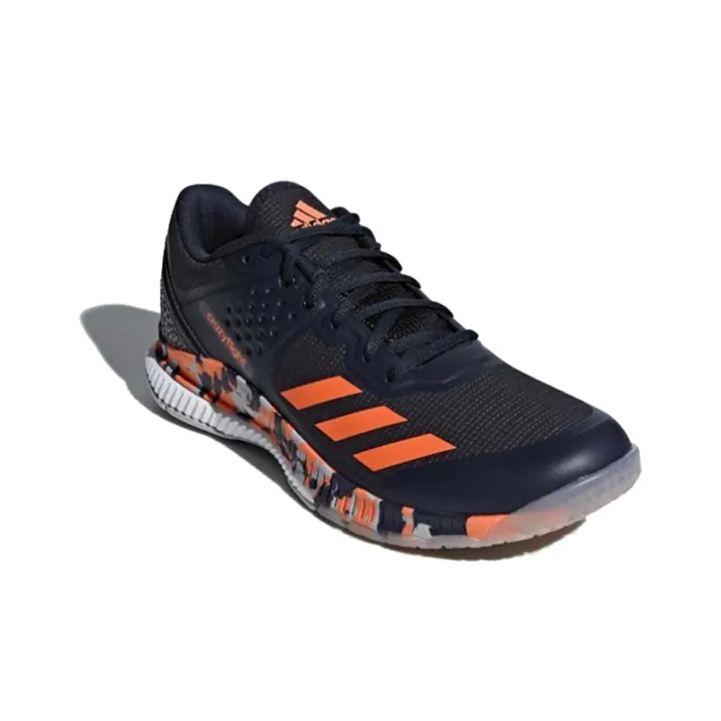 Adidas Crazyflight Volleyball Wear-Resistant Slip-Resistant Low-Top Training Shoes Men's Blue Orange-2