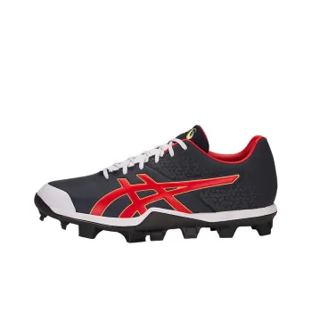 Asics Low Top Baseball Training Shoes Men's Black Red