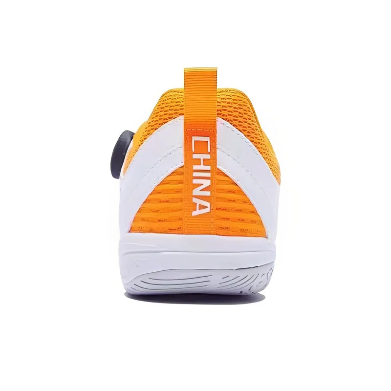 LiNing Durable Breathable Low-Top Training Shoes Unisex White Orange-2