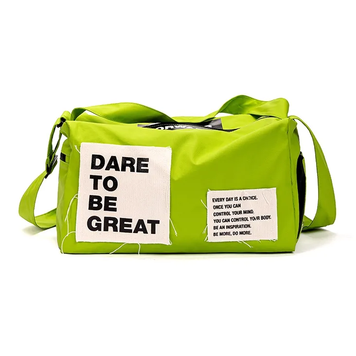 KMV Polyester Small Square Bag Gym Bag Unisex Green Apple Green-1