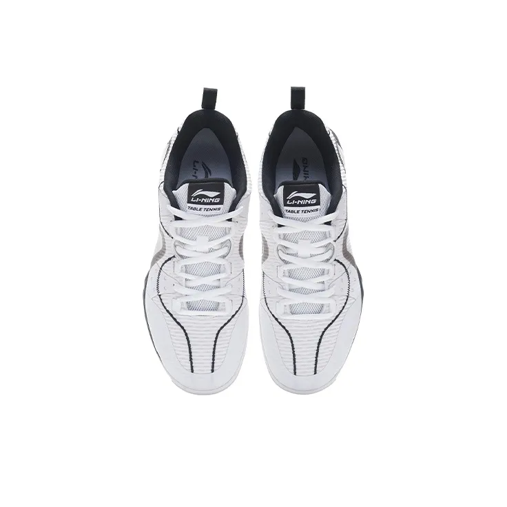LiNing Overlay Cushioning Anti-Slip Wear-Resistant Breathability Low-Top Training Shoes Unisex Black White-2