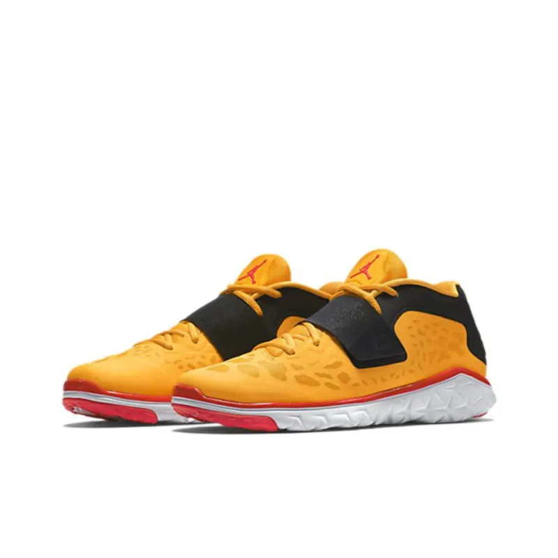 Jordan Flight Flex Trainer 2 Cushioning, Slip Resistant, And Abrasion Resistant Low Top Training Shoes Men's Yellow-2