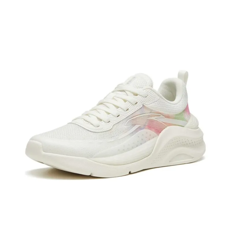 Anta Shenxing Anti Slip Wear Resistant Low Top Training Shoes Women's White Pink-1