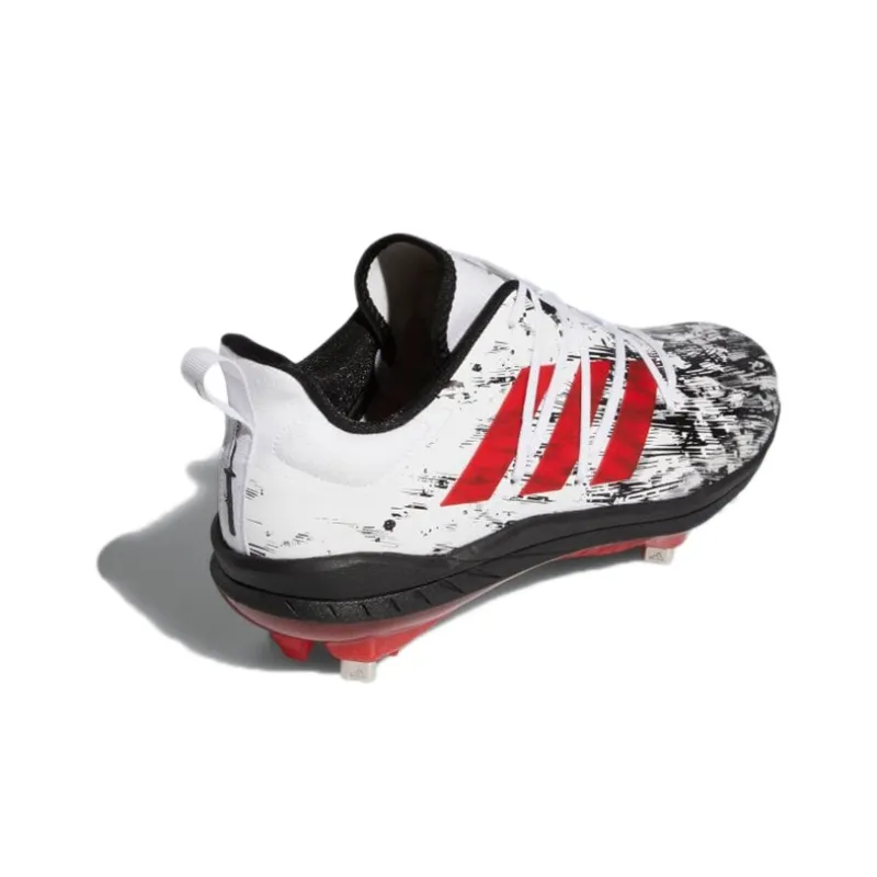 Adidas Adizero Afterburner 7 Cleats Low-Top Training Shoes Men's White Black Red-3