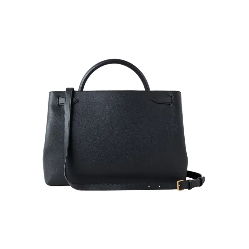 Mulberry Calfskin Shoulder Bag, Crossbody Bag, Handbag Women's Black-4