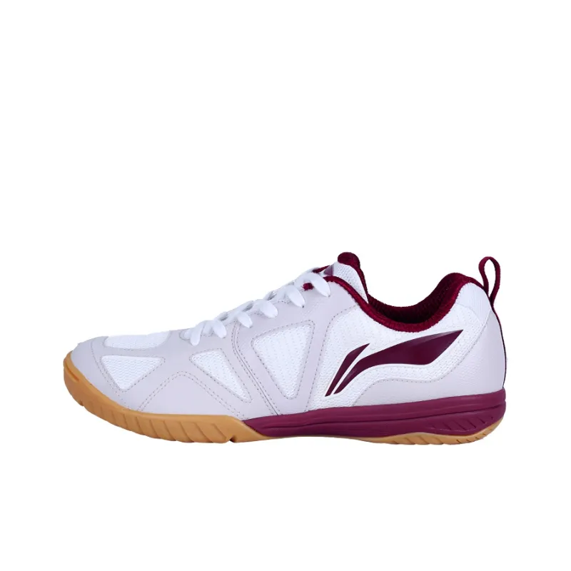 LiNing Cushioned Slip Resistant Abrasion Resistant Low Top Training Shoes Unisex Gray Deep Red-0
