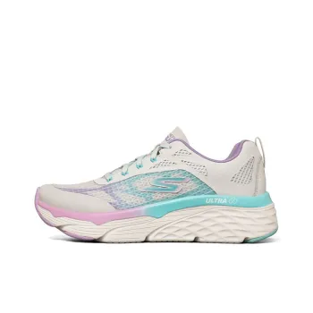 Skechers Max Cushioning Elite Low Top Running Shoes Grey/Blue Women's
