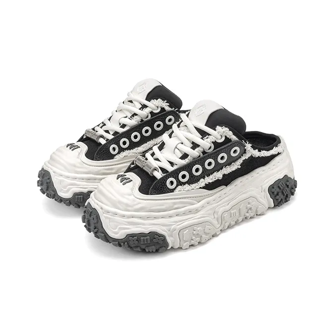 Ggi Xingyun Collection Stylish Skateboarding Shoes Unisex Black White-2