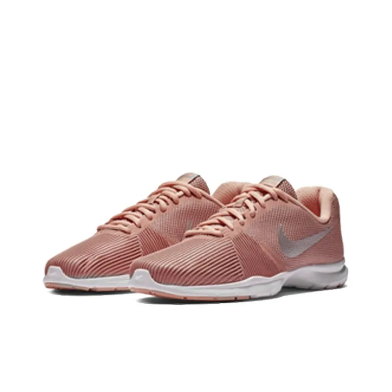 Nike Flex Bijoux Training Shoes Women's Low-Top Rose Gold/White-2