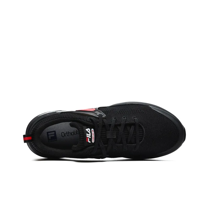 FILA Mind 5 Cushioning Anti Slip And Wear Resistant Low Top Training Shoes Men's Black-2