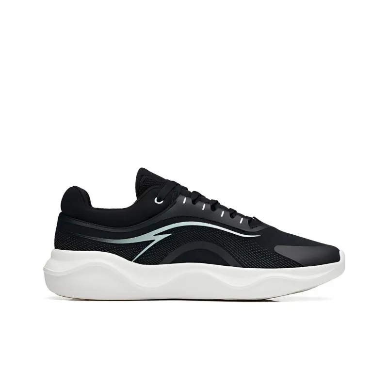 Anta Shenxi Cushioning Slip Resistant And Abrasion Resistant Low Top Training Shoes Men's Black White-1