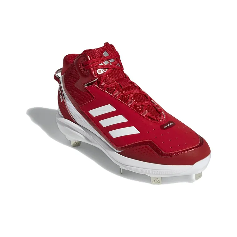 Adidas Icon 7 Mid Cleats Anti Slip Wear Resistant Mid Top Training Shoes Men's Red-2