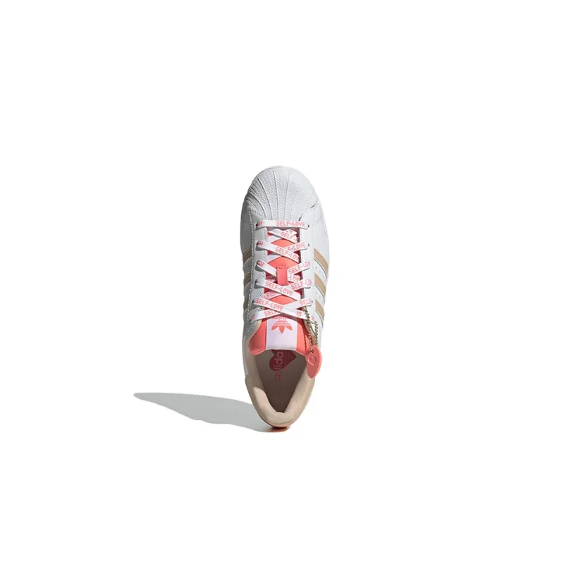 Adidas Superstar Cloud White Halo Blush Acid Red Women's-4
