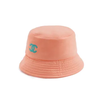 CHANEL Bucket Cotton Bucket Hats Unisex Orange