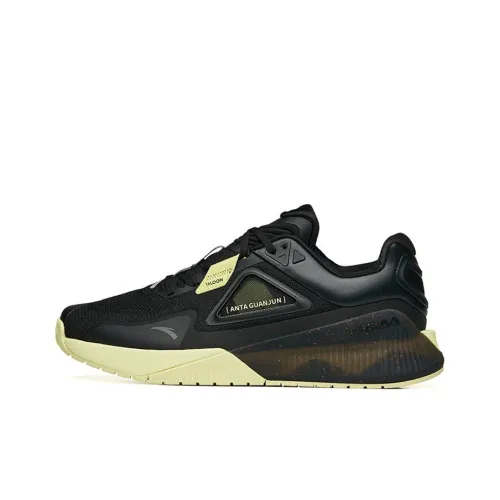 Anta Cushioned Anti-Slip Wear-Resistant Breathable Impact-Resistant Lightweight Low-Top Training Shoes Men's Black