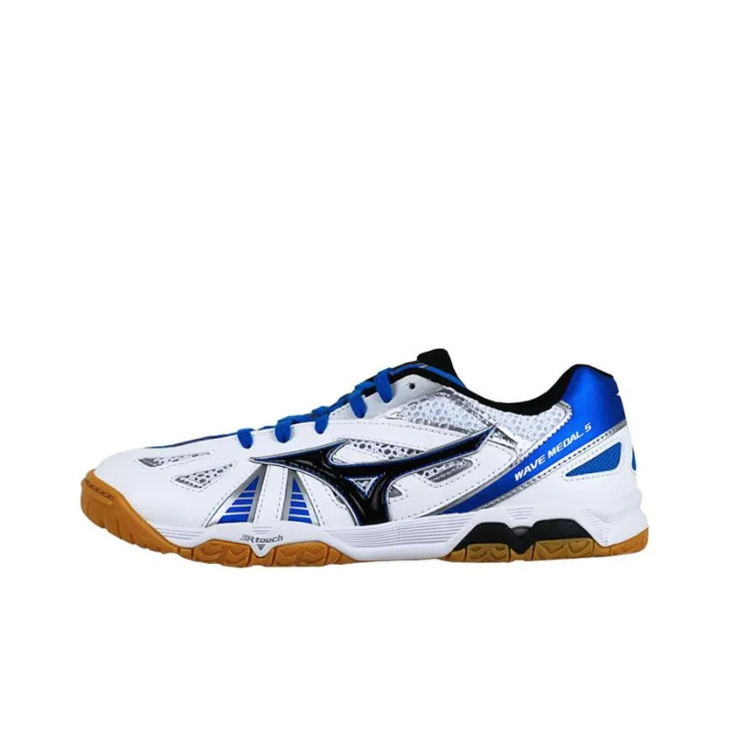 Mizuno Low Top Training Shoes Unisex White Blue-0