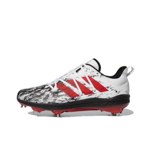 Adidas Adizero Afterburner 7 Cleats Low-Top Training Shoes Men's White Black Red