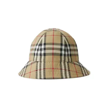 Burberry Vintage Check Dropped Brim Bucket Hat