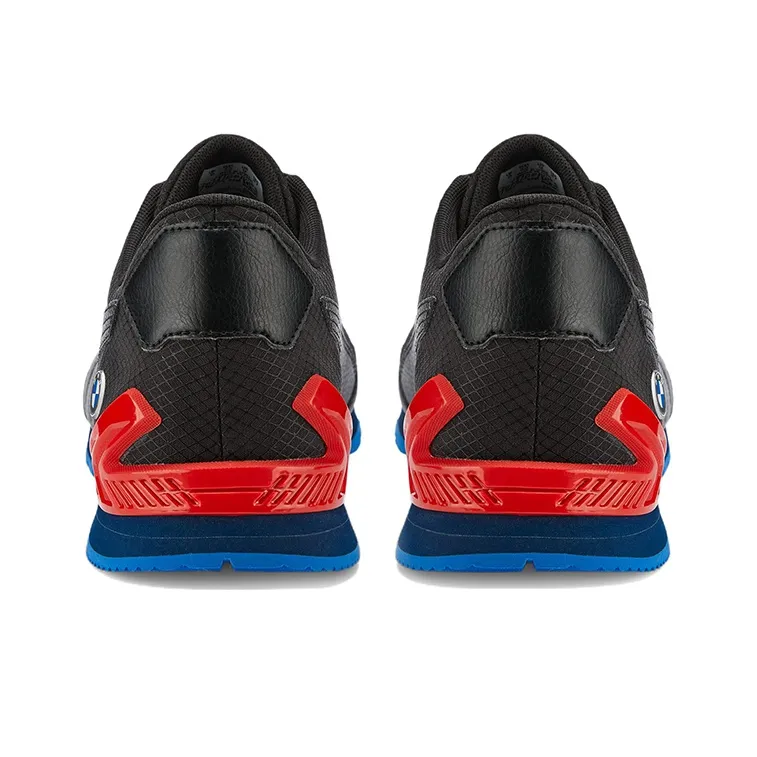 PUMA BMW M Motorsport Track Racer Motorsport Low-Top Training Shoes Men's Black Blue Red-4