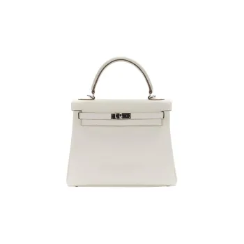 HERMES Kelly Togo Calfskin Kelly Bag Handbags Regular Women's 0T Mushroom White
