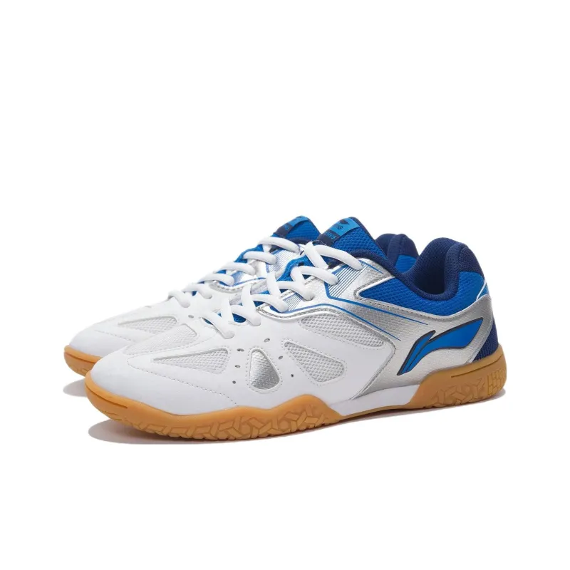 LiNing Cushioned Slip-Resistant Abrasion-Resistant Low-Top Training Shoes Women's White Blue-2