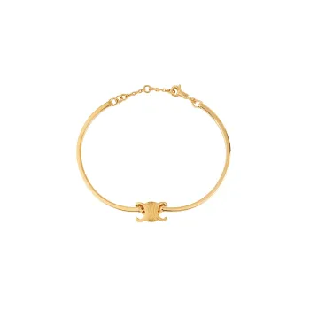 CELINE Triomphe Articulated Bracelet In Brass With Gold Finish