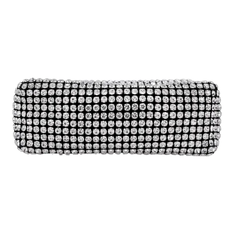 Alexander Wang Medium Wangloc Rhinestone embellished Clutch Bag-4