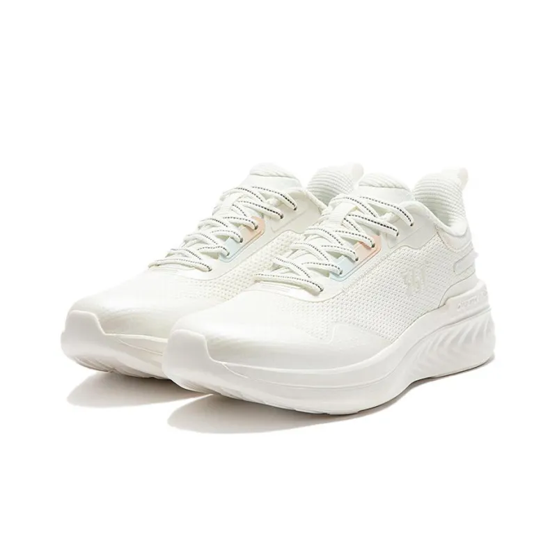 361° Cushioned Slip Resistant Abrasion Resistant Low Top Casual Running Shoes Women's White-2