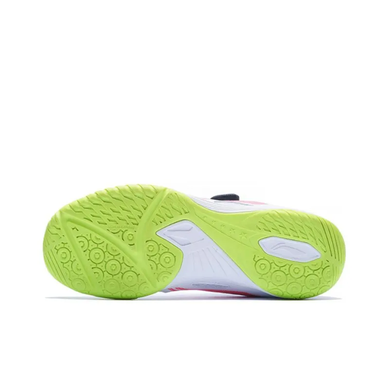 LiNing Mage ESS Durable Breathable Low Top Table Tennis Shoes Unisex White Red-4