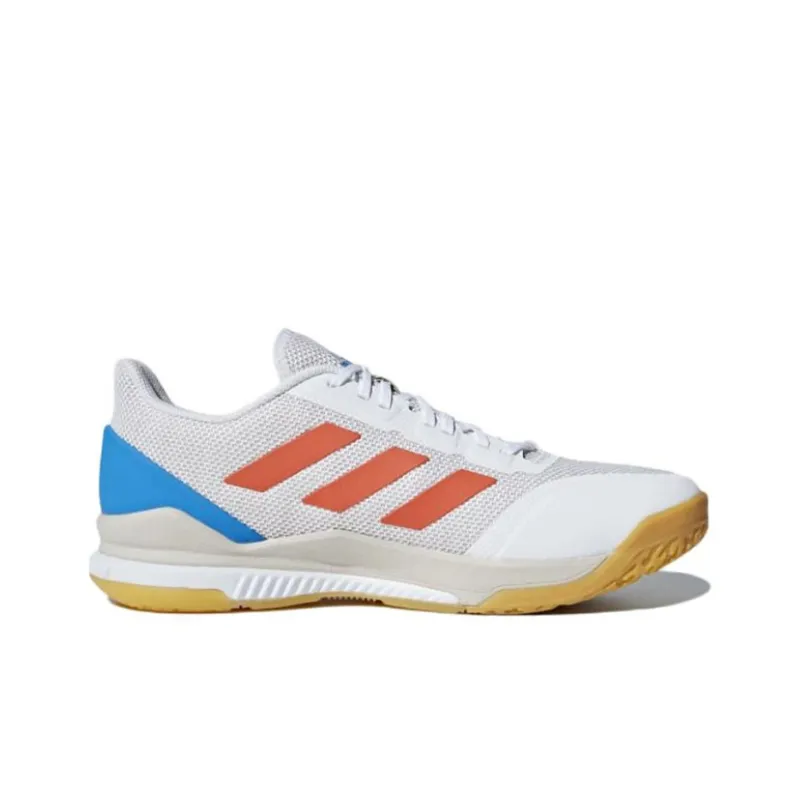 Adidas Stabil Bounce Wear-Resistant Low-Top Training Shoes Men's White Red Blue-1