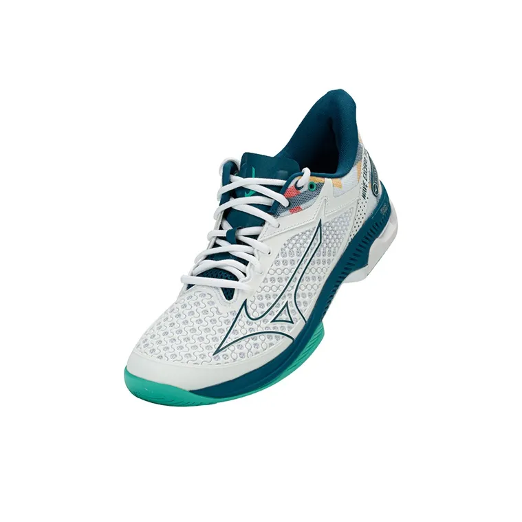 Mizuno Wave Exceed Tour 5 Wear-Resistant Low-Top Training Shoes Unisex White Blue-1