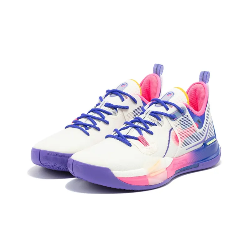 361° Burning War ISO Anti Slip And Wear Resistant Breathable Low Top Basketball Shoes Men's Game Blue-2
