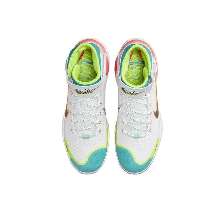 Nike Alpha Huarache Elite 3 Mid White Turbo Green-3