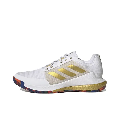 Adidas Crazyflight Training Shoes Women's Low-Top White/Gold